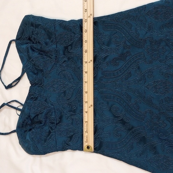 Free People Womens Mini Dress Sz 2 Karla Embroidered Sleeveless Jacquard Party - Picture 6 of 11